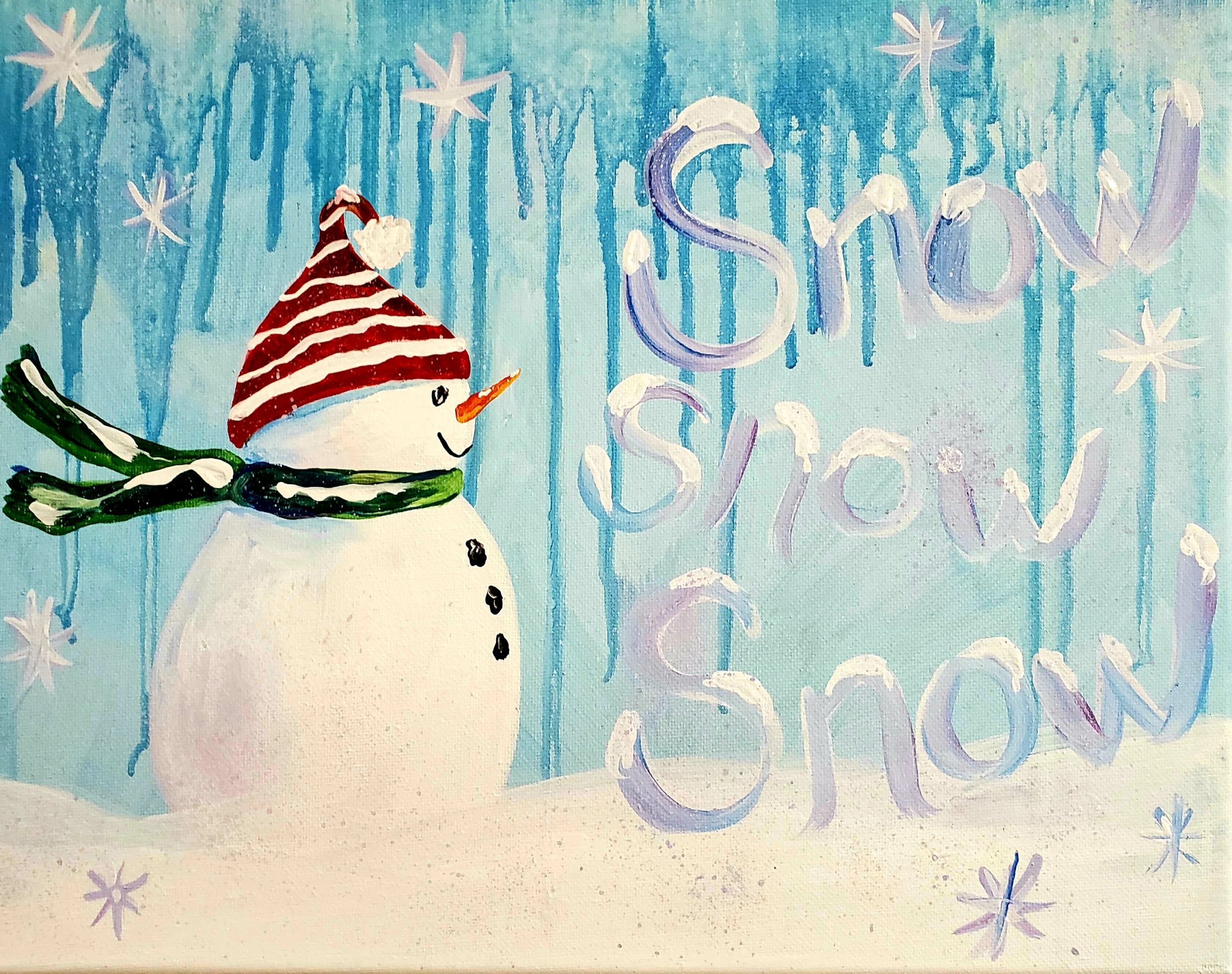 snow painting sharon taylor creative